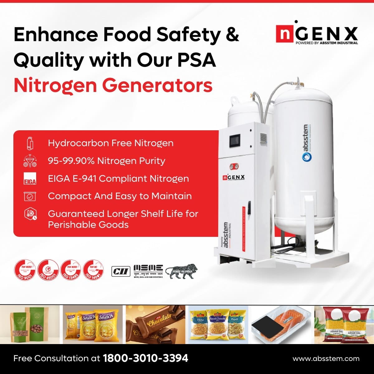 Revolutionize Food Packaging With Absstem Nitrogen Generator